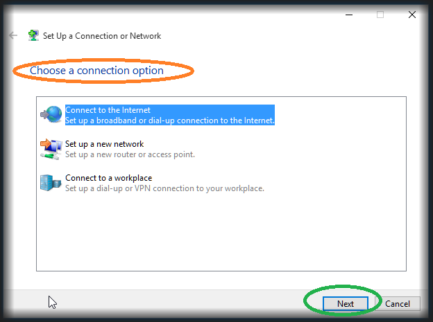 set up new connection